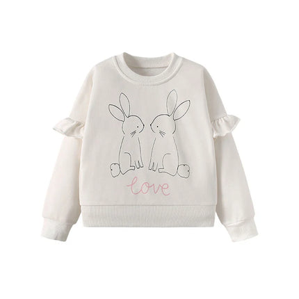 Jumping Meters 2-7T Girls Boys Sweatshirts for Winter Spring Toddler Cotton Bunny Hooded Tops Fashion Sport Children Shirt
