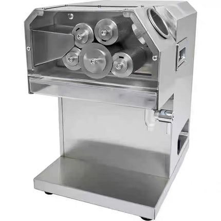 5 Rolls Stainless Steel Automatic Commercial Sugarcane Press Machine, 90%High-Yield Juicer, 0.75kw, Compatible with 220v/110v