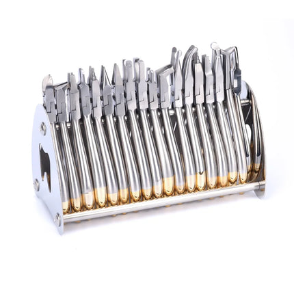 GISTARMED Dental 19Pcs/Set Orthodontic Plier With Bracket Dentistry Lab instrument Equipment Dentist Tools With TC Products