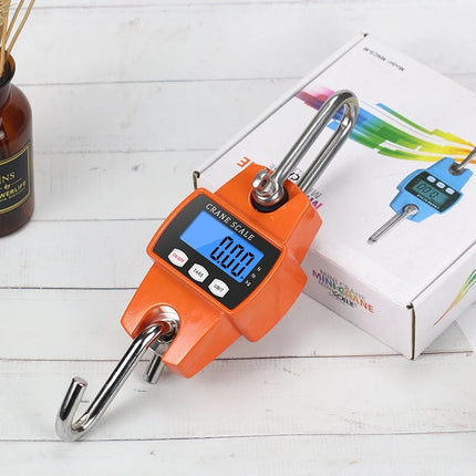 300kg Crane Scale Electronic Stainless Steel Industrial Heavy Duty Hook Scales Digital LCD Hanging Loop Weight Balance kg/lb/N