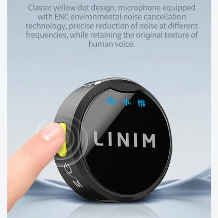 LINIM M8 Wireless Lavalier Microphone Noise Cancellation 23H Battery for iPhone Camera Type-C for Vlog Interview Live Streaming
