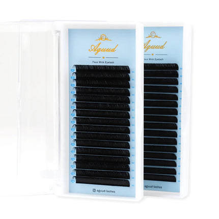 AGUUD Faux Mink Individual Lashes Supplies 0.03mm Matte Black Lash Tray Soft Russian Volume Classic Cashmere Eyelash Extensions