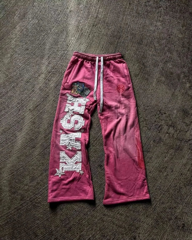 2026 New High Street Trendy Pants High Street Ins Trendy Men's and Women's Loose Straight Tube 3D PrintingPrinted Casual Pants