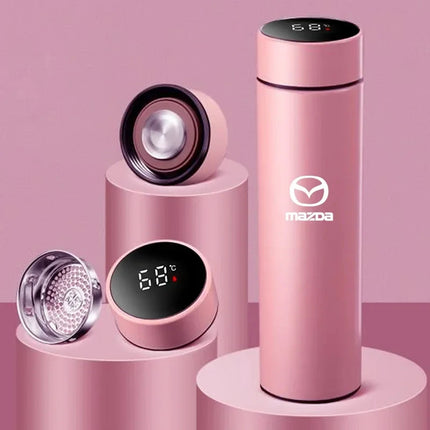 Car Smart Thermos Bottle With Temperature Display Coffee Cup For Mazda 3 6 Atenza Axela Demio CX3 CX5 MP MS RX8 Car Accessories