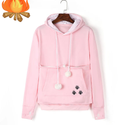 Cat Lovers Hoodies Pouch Dog Pet Hoodies For Casual Kangaroo Pet Paw Pullovers Cuddle Pouch Sweatshirt Pocket Animal Ear Hooded