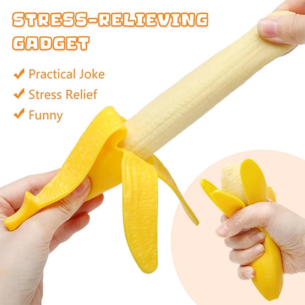 Super Stretchy Banana,Squishy Banana Fidget Stress Relief Toy for Kid and Adults,Super Soft Stress Relief Banana Party Favors