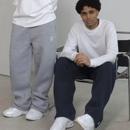 New Y2K Pants Personalized Pant Leg Zipper Embroidery Hip Hop Casual Joggers Men Pants Retro Straight Pants Tracksuit Streetwear