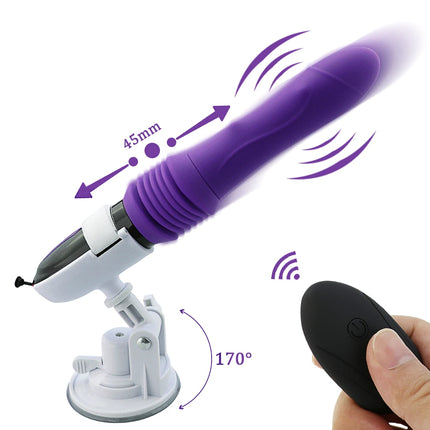 Automatic Thrusting Sex Machine Telescopic Dildo Vibrator Vaginal Massage Orgasm G Spot Stimulation Adult Female Toy Masturbator