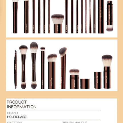 Hourglass Makeup Brushes Powder Foundation Concealer Blusher Bronzer Eye Shadow Eyebrow Eyeliner Sculpting Brush