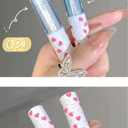 6 Colors Glitter Liquid Eyeshadow Waterproof Pearlescent Shiny Eye Shadow Highlighter Sequins Lying Silkworm Makeup Beauty Tool