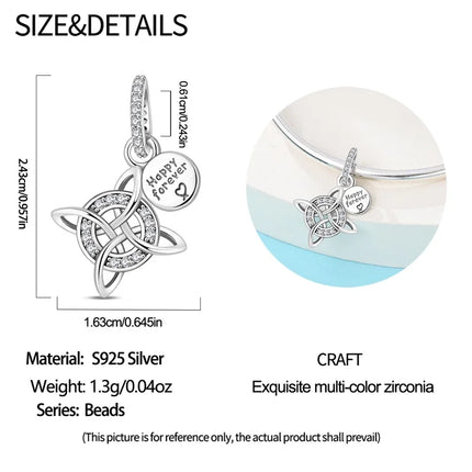 Original 925 Sterling Silver Charms Beads Cute Mushroom Unicorn Love Wings Pearl Charm for Bracelet Pendant Woman Girl Jewelry