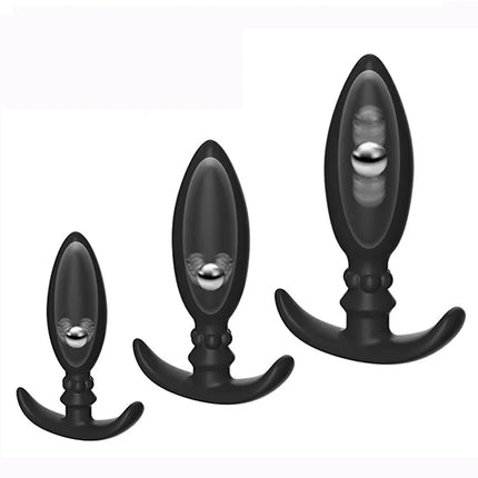 Silicone Metal Rolling Bead Anal Plug Wearable Butt Plug Stimulation Anus Masturbator G-Spot Massage Bdsm Sex Toys for Man Women