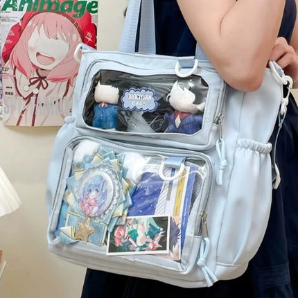 New Y2K Sweet Girl's Ulzzang Ita Bag Large-capacity Crossbody Bag Japanese Comic Exhibition Single Shoulder Bag with Insert