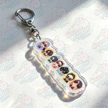 Cute Cartoon Kpop Chibi Keychain Accessories Bag Game Keyrings Jewelry Manga Fans Gifts