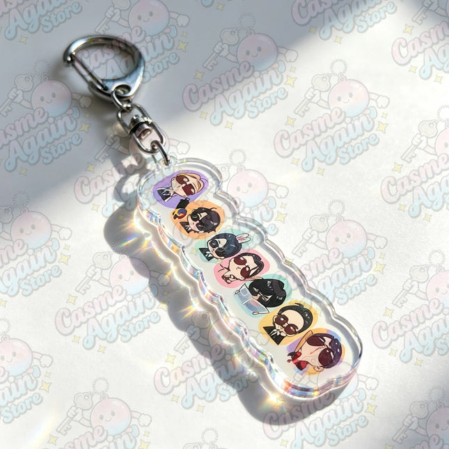 Cute Cartoon Kpop Chibi Keychain Accessories Bag Game Keyrings Jewelry Manga Fans Gifts