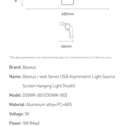Baseus LED Desk Lamp Screen Light PC Computer Laptop Hanging LED Bar Light Table Lamp LCD Monitor Lamp Study Reading USB Light
