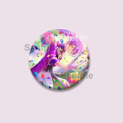 Anime Game Character Kamishiro Rui Pins PJSK Cartoon Round Brooches on Backpack Shirt Accessories Jewelry Badge Gift for Friends