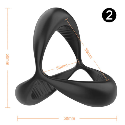 Silicone Cock Ring on for Men Delay Ejaculation Erection Sex Product Adult 18 BDSM Toy for Gay Penis Ring Man Dick Enlarger Ring