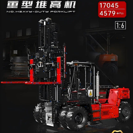 MOULD KING 17044 Technology 1:6 Heavy Duty Forklift Truck App-Controlled Building Blocks Set for Adults Boys