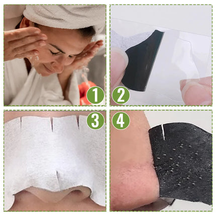 100-10pcs Bamboo Charcoal Tearing Nasal Mask Paste Can Quickly Remove Blackheads and Comedones and Restore A Refreshing Nose