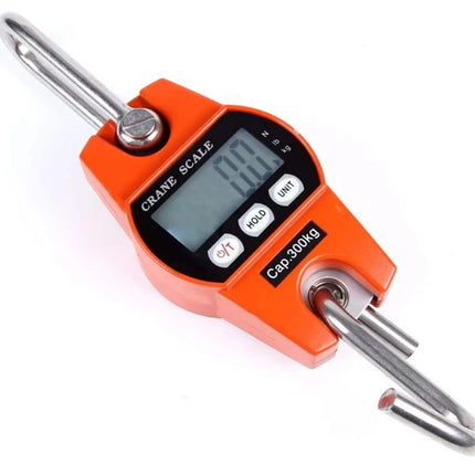 300kg Crane Scale Electronic Stainless Steel Industrial Heavy Duty Hook Scales Digital LCD Hanging Loop Weight Balance kg/lb/N