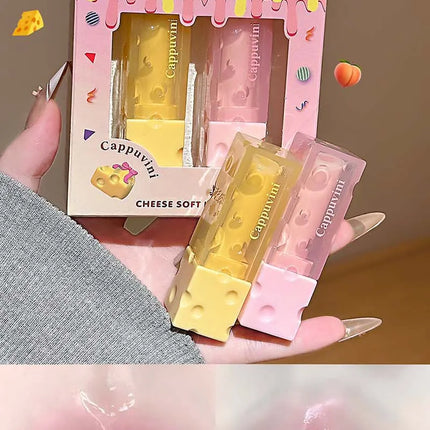 Cheese Lip Balm Set Moisturizing plumps lips reduces lip lines lip care product for smooth lips