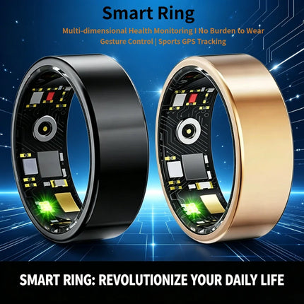 Smart Ring Equipped Motion Step Counting Healthmonitor,Sleep Monitor, Men's And Women's Waterproof Multifunctional Sports Ring