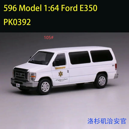 596 1/64 Scale E350 Explorer Suburban Tahoe Model Die-cast Alloy Car Model Collectible Decorative Ornament