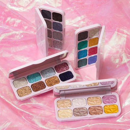 Creamy Eyeshadow Palette 8 Shade Set Buildable Sparkle and Highlight Easy Blend No Fallout for Woman Girl Quick Makeup Essential