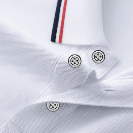 Men's long-sleeved polo shirt with embroidered spring and autumn casual polo shirt