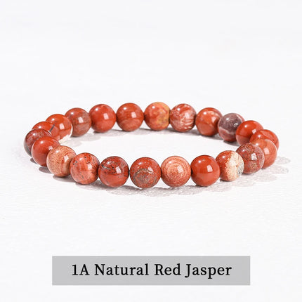 JD 6 8 10mm Natural Stone Beaded Bracelet Obsidian Fluorite Quartz Jasper Healing Beads Bangles Women Men Stretch Yoga Jewelry