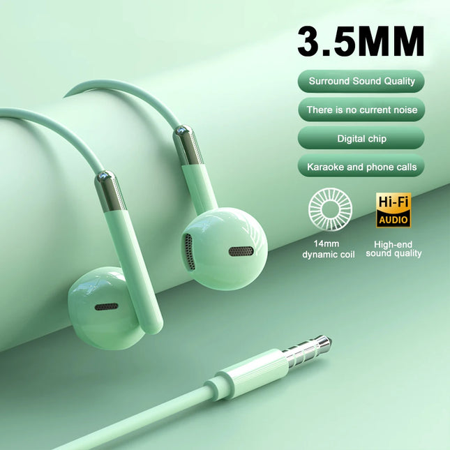 Type-C 3.5mm Jack Wired Headphones With Microphone For Samsung Galaxy S25 S24 S23 S22 S21 Ultra Note 20 10 USB-C Wired Earphones