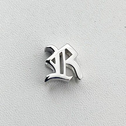 Unique Real 925 Sterling Silver Old English Letter A-Z Initial Charm Pendant For Women Girls Men Spiriti Jewelry Gift For Friend