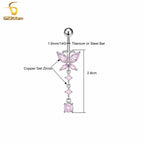 Pink Butterfly / 8mm Titanium Bar