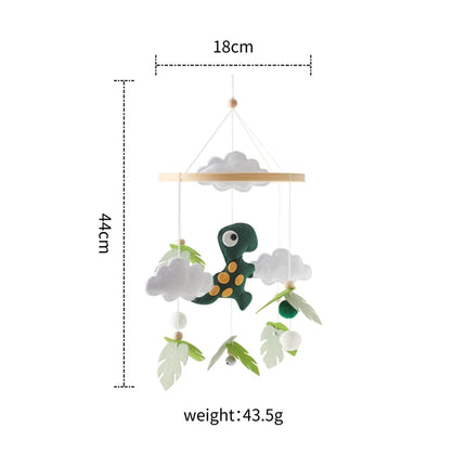 Hot Air Balloon Baby Rattle Toys Wooden Mobile Musical Bed Bell Hanging Toy 0-12 Month Newborn Infant Crib Gift Holder Brackets