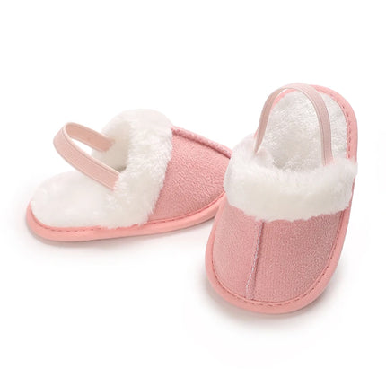Newborn to 18 Months Children's Woolen Cotton Slippers Soft Soled Warm Baby Casual Shoes Cozy Footwear for Infants