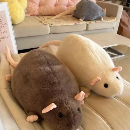Cute 35/50cm Mouse Doll Cartoon Plush Flower Branch Rat Doll Soft Oversized Animal Figure Kid Gift Birthday Stuffed&Plush Animal