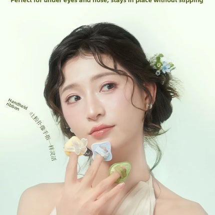 Artist Series Mini Finger Sponge Waterdrop Shape Peach Shape Hydrophilic Polyurethane Dry Sponge for Makeup Application