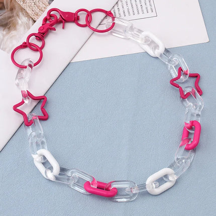 Punk Hiphop Long Resin Pentagram Heart Rock Trousers Hipster Pant Jean Keychain Ring Clip Acrylic Key Chains Women Accessories