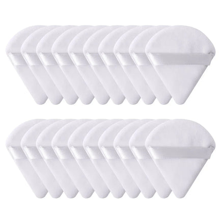 10/20Pcs Triangle Velvet Powder Puff Pizza Flours Mini Face Makeup Sponge Cosmetics Washable Lightweight Makeup Tool