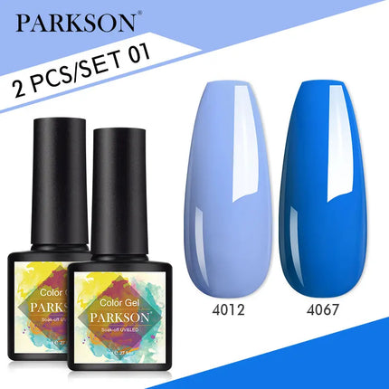 Parkson 2/3pcs Matte Top Coat Gel Nail Polish Kit Base Top Coat Set UV LED Nail Art Manicure Polish Primer Soak Off Nail Gel Set