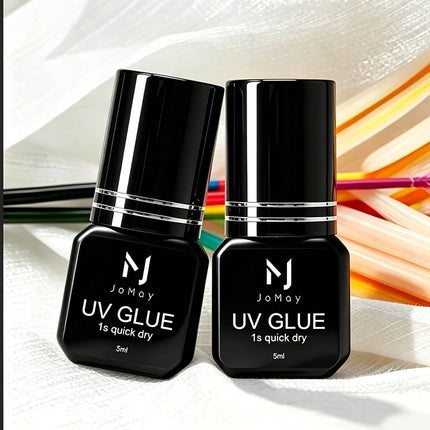 JOMAY UV Glue for Eyelash Extension Glue 0.1s Fast Drying Strong Hold Low Odor Non-Irritating Adhesive for Salon Lash Techs