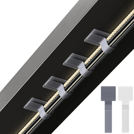 Self-Adhesive Hook and Loop Cable Ties, 40-Pack Cord Organizer for Home & Office