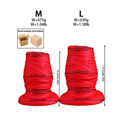 Hollow Butt Plug Silicone Huge Anal Plug Speculum Peep Sex Toys For Women Men Gay Fisting Boxing Gloves Enema Flushing Adult Toy