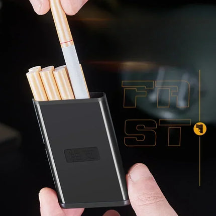 Pistol Style Lighters with 3 Cigarette Case Jet Turb Lighter Gas Lighter Capacity 10PCS Windproof Cigar Lighter Gadgets for Men
