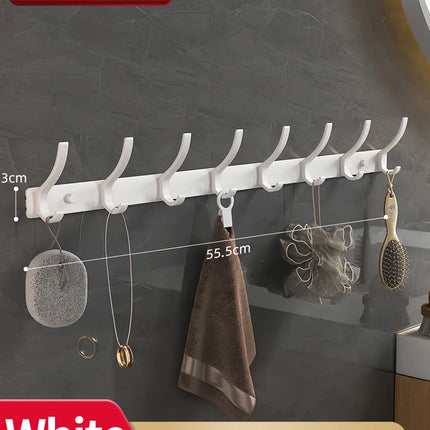 no drill Door Behind Hook Storage Wall Hanging Clothes Hanger Coat Hook Punch-free Hanger Bedroom Organizer Storage Kitchen Acce