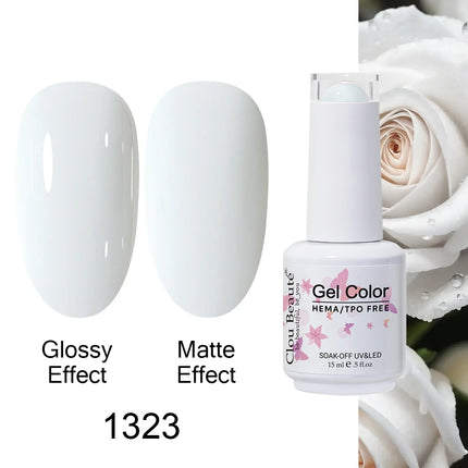 Clou Beaute 15ml HEMA TPO FREE Color Gel Nail Polish Nude Pink Red Green Collection Nail Gel Polish Glitter Soak Off UV LED Gel