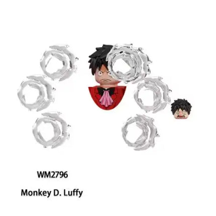 Nika Luffy Five Gear Action Figure Model Kit WM6194 WM6193 DY601S DY602S DY684 DY639 DY676 Mini Assembly Toys Children Gift