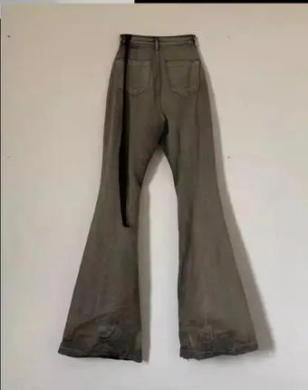 Brand New Rick Washed Sand Zipper Pocket Fit slim opium PANT Jeans Cotton Denim Pants Comfort Casual Jeans Size S M L XL #B6