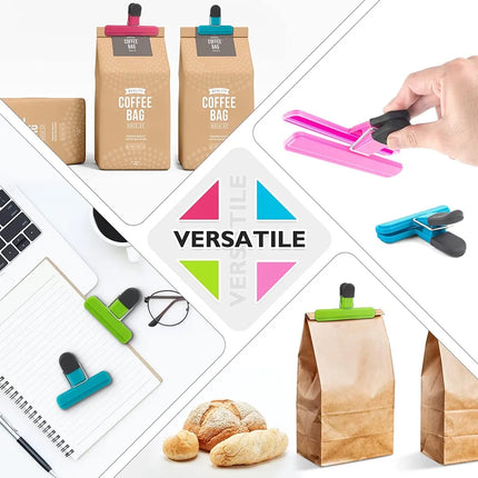3-12PCS Multi Purpose Sealing Clip Durable Kitchen Snack Holder Food Bag Clip Storage Organizer Moisture-proof And Leak Proof